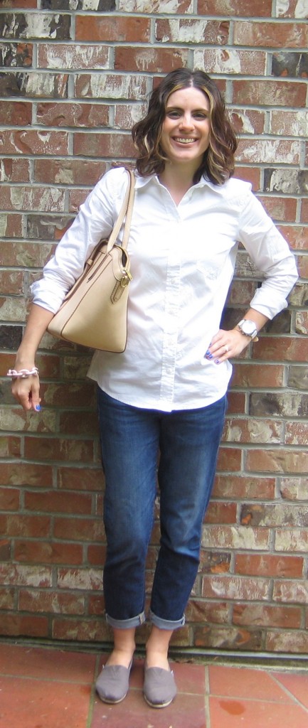 Gap's White Oxford Shirt & Boyfriend Jean