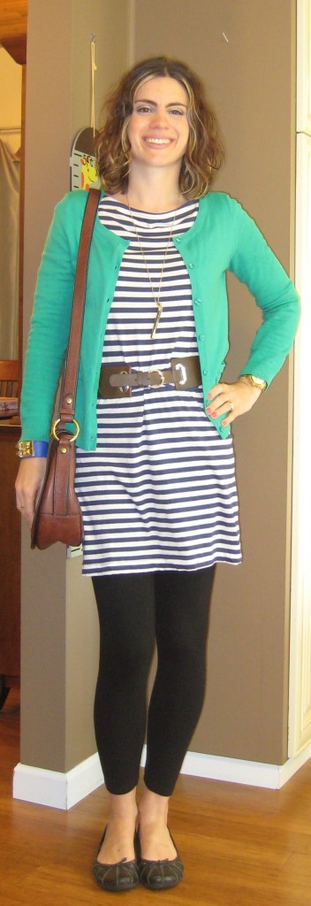 Navy & White Stripe Dress