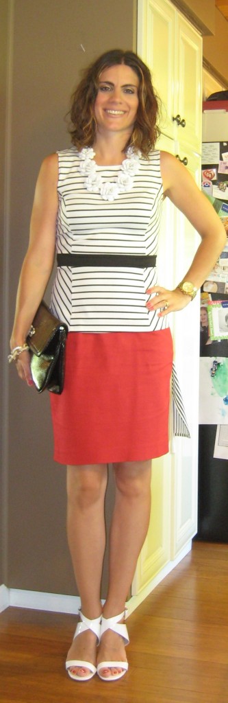 Jacob's Black and White peplum top