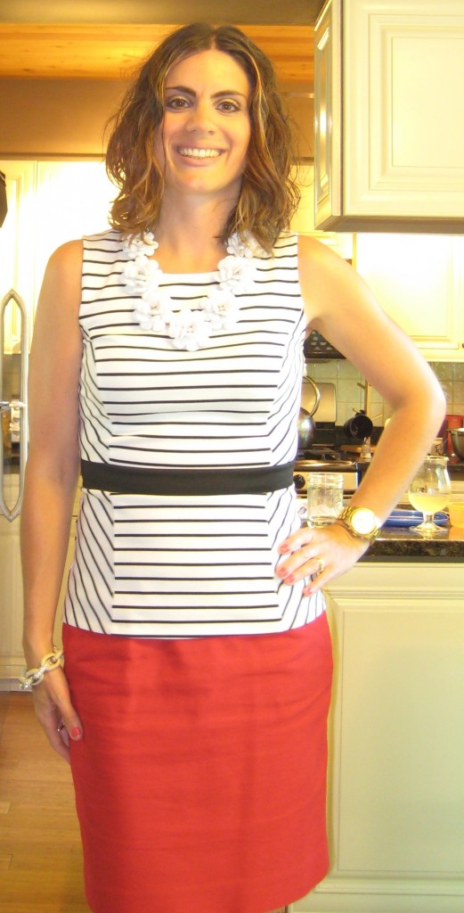 Jacob's Black and White peplum top