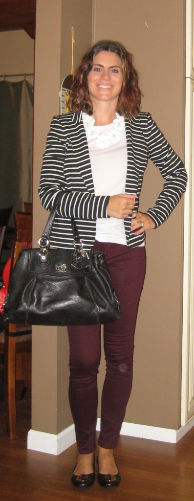 Black and White Stripe Blazer
