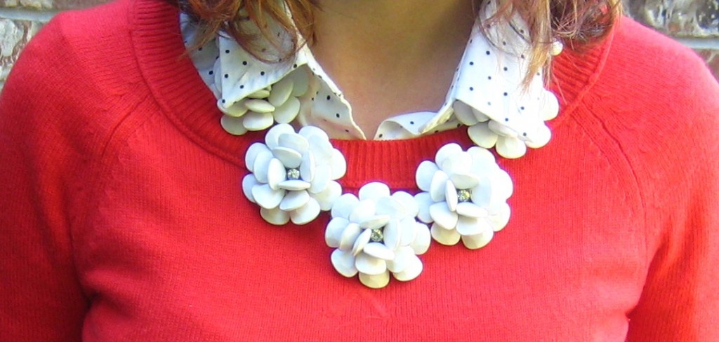 Rose Beaded Necklace from J Crew