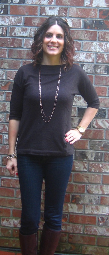 Brown Tunic Sweater: Vodka Infused Lemonade